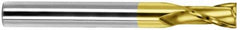 SGS - 5/8", 1-1/8" LOC, 5/8" Shank Diam, 5" OAL, 2 Flute, Solid Carbide Square End Mill - Single End, TiCN Finish, Spiral Flute, 30° Helix, Centercutting, Right Hand Cut, Right Hand Flute, Series 59 - Eagle Tool & Supply