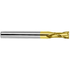 SGS - 1/2", 1" LOC, 1/2" Shank Diam, 4-1/2" OAL, 2 Flute, Solid Carbide Square End Mill - Eagle Tool & Supply