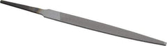 Nicholson - 4" Long, Smooth Cut, Mill American-Pattern File - Single Cut, 5/64" Overall Thickness, Tang - Eagle Tool & Supply