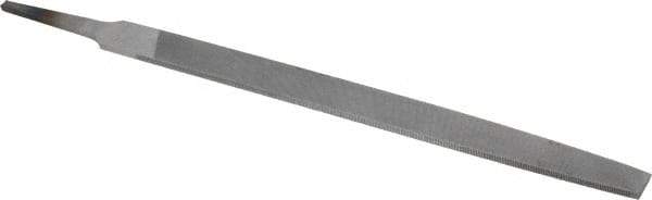 Nicholson - 8" Long, Second Cut, Mill American-Pattern File - Single Cut, 9/64" Overall Thickness, Tang - Eagle Tool & Supply