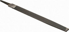 Nicholson - 8" Long, Smooth Cut, Mill American-Pattern File - Single Cut, 9/64" Overall Thickness, Tang - Eagle Tool & Supply