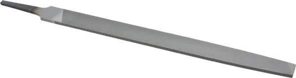 Nicholson - 10" Long, Second Cut, Mill American-Pattern File - Single Cut, 1-1/64" Overall Thickness, Tang - Eagle Tool & Supply