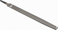 Nicholson - 10" Long, Smooth Cut, Mill American-Pattern File - Single Cut, 11/64" Overall Thickness, Tang - Eagle Tool & Supply