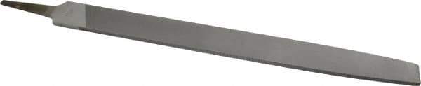 Nicholson - 14" Long, Smooth Cut, Mill American-Pattern File - Single Cut, 1/4" Overall Thickness, Tang - Eagle Tool & Supply