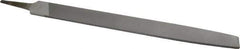 Nicholson - 14" Long, Smooth Cut, Mill American-Pattern File - Single Cut, 1/4" Overall Thickness, Tang - Eagle Tool & Supply