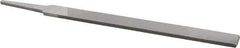 Nicholson - 6" Long, Smooth Cut, Flat American-Pattern File - Double Cut, 5/32" Overall Thickness, Tang - Eagle Tool & Supply