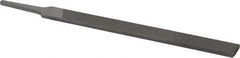 Nicholson - 8" Long, Second Cut, Flat American-Pattern File - Double Cut, 13/64" Overall Thickness, Tang - Eagle Tool & Supply