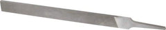 Nicholson - 8" Long, Smooth Cut, Flat American-Pattern File - Double Cut, 13/64" Overall Thickness, Tang - Eagle Tool & Supply