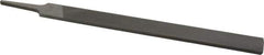 Nicholson - 10" Long, Second Cut, Hand American-Pattern File - Double Cut, 1/4" Overall Thickness, Tang - Eagle Tool & Supply