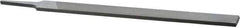 Nicholson - 10" Long, Smooth Cut, Flat American-Pattern File - Double Cut, 1/4" Overall Thickness, Tang - Eagle Tool & Supply