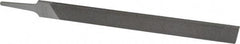 Nicholson - 12" Long, Second Cut, Flat American-Pattern File - Double Cut, 9/32" Overall Thickness, Tang - Eagle Tool & Supply