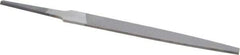 Nicholson - 4" Long, Smooth Cut, Flat American-Pattern File - Double Cut, 3/32" Overall Thickness, Tang - Eagle Tool & Supply