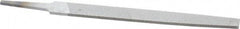 Nicholson - 6" Long, Second Cut, Flat American-Pattern File - Double Cut, 5/32" Overall Thickness, Tang - Eagle Tool & Supply