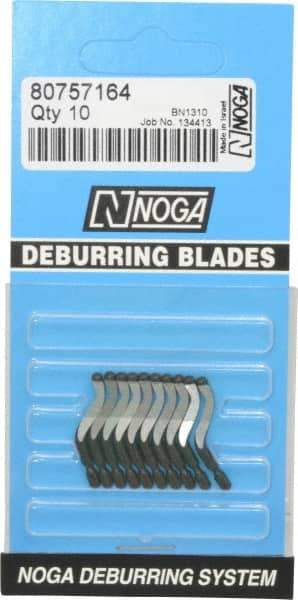 Noga - N1 Right-Handed Cobalt Deburring Swivel Blade - Use on Cross Hole, Hole Edge & Straight Edge Surfaces - Eagle Tool & Supply