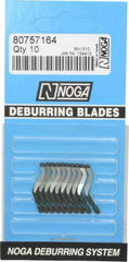 Noga - N1 Right-Handed Cobalt Deburring Swivel Blade - Use on Cross Hole, Hole Edge & Straight Edge Surfaces - Eagle Tool & Supply