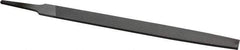 Nicholson - 8" Long, Second Cut, Flat American-Pattern File - Double Cut, 13/64" Overall Thickness, Tang - Eagle Tool & Supply