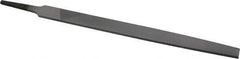 Nicholson - 8" Long, Smooth Cut, Flat American-Pattern File - Double Cut, 13/64" Overall Thickness, Tang - Eagle Tool & Supply