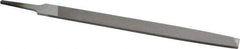 Nicholson - 10" Long, Second Cut, Flat American-Pattern File - Double Cut, 11/64" Overall Thickness, Tang - Eagle Tool & Supply