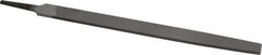 Nicholson - 12" Long, Second Cut, Flat American-Pattern File - Double Cut, 9/32" Overall Thickness, Tang - Eagle Tool & Supply