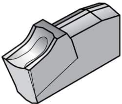 Kennametal - A2050 CR KC5025 Grade, 0.1969" Cutting Width, Carbide Cutoff Insert - 6° Right Hand Lead Angle, 0.0157" Cnr Rad, TiAlN Coated - Eagle Tool & Supply
