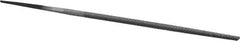 Nicholson - 4" Long, Smooth Cut, Round American-Pattern File - Single Cut, Tang - Eagle Tool & Supply