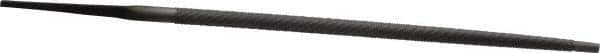 Nicholson - 6" Long, Second Cut, Round American-Pattern File - Single Cut, Tang - Eagle Tool & Supply