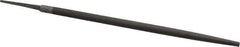 Nicholson - 12" Long, Second Cut, Round American-Pattern File - Single Cut, Tang - Eagle Tool & Supply