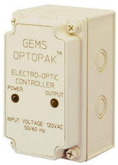 Gems Sensors - 158°F Max, Liquid Level Controller for Electro Optic Switches - Converts TTL Output Signal to an SPDT 5 Amp. Relay Output, SPDT, 5 Amps at 115 VAC Switch Logic - Eagle Tool & Supply