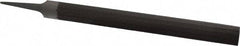 Nicholson - 10" Long, Second Cut, Half Round American-Pattern File - Double Cut, 9/32" Overall Thickness, Tang - Eagle Tool & Supply