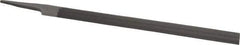 Nicholson - 12" Long, Second Cut, Half Round American-Pattern File - Double Cut, 0.3438" Overall Thickness, Tang - Eagle Tool & Supply