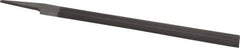 Nicholson - 12" Long, Smooth Cut, Half Round American-Pattern File - Single, Double Cut, 0.3438" Overall Thickness, Tang - Eagle Tool & Supply