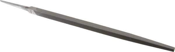 Nicholson - 12" Long, Smooth Cut, Square American-Pattern File - Double Cut, Tang - Eagle Tool & Supply