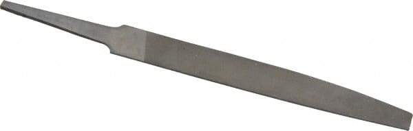 Nicholson - 4" Long, Smooth Cut, Knife American-Pattern File - Double Cut, 7/64" Overall Thickness, Tang - Eagle Tool & Supply