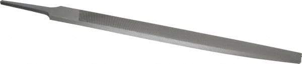 Nicholson - 8" Long, Second Cut, Knife American-Pattern File - Double Cut, 3/16" Overall Thickness, Tang - Eagle Tool & Supply