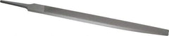 Nicholson - 8" Long, Second Cut, Knife American-Pattern File - Double Cut, 3/16" Overall Thickness, Tang - Eagle Tool & Supply