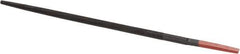 Simonds File - 8" Long, Smooth Cut, Round American-Pattern File - Double Cut, 5/16" Overall Thickness, Tang - Eagle Tool & Supply