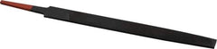 Simonds File - 6" Long, Smooth Cut, Mill American-Pattern File - Single Cut, 19/32" Overall Thickness, Tang - Eagle Tool & Supply