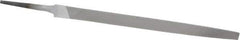 Nicholson - 8" Long, Smooth Cut, Triangle American-Pattern File - Double Cut, Tang - Eagle Tool & Supply