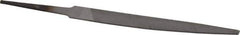 Nicholson - 4" Long, Smooth Cut, Warding American-Pattern File - Double Cut, 3/64" Overall Thickness, Tang - Eagle Tool & Supply