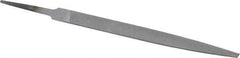 Nicholson - 6" Long, Smooth Cut, Warding American-Pattern File - Double Cut, 5/64" Overall Thickness, Tang - Eagle Tool & Supply