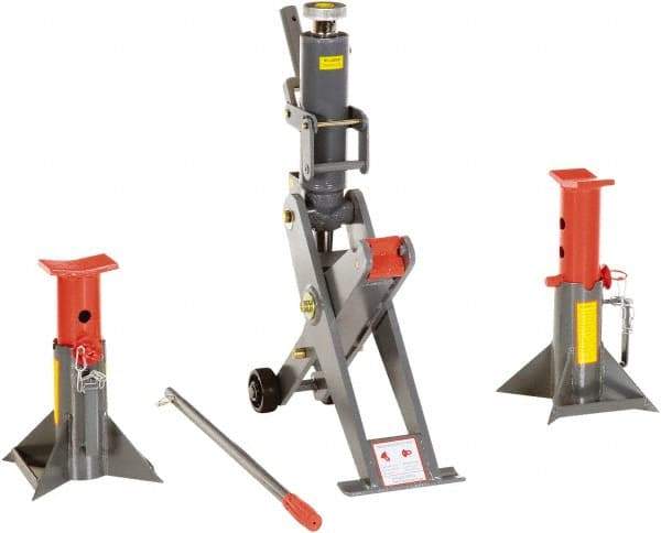 Vestil - 4 Ton Capacity Fork Lift Jack - 2-1/4" to 16" High, 8" Long x 8" Wide Base - Eagle Tool & Supply