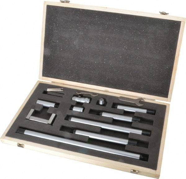 SPI - 2 to 40 Inch Range, Carbide Mechanical Inside Tubular Micrometer - 0.001 Inch Graduation, 0.0001 Inch Accuracy - Eagle Tool & Supply