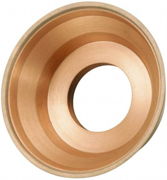 3M - 3-3/4" Diam, 1-1/4" Hole Size, 1-1/2" Overall Thickness, 220 Grit, Type 11 Tool & Cutter Grinding Wheel - Very Fine Grade, CBN, Resinoid Bond - Eagle Tool & Supply