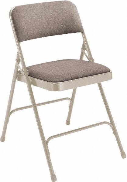 NPS - 18-3/4" Wide x 20-1/4" Deep x 29-1/2" High, Fabric Folding Chair with Fabric Padded Seat - Greystone - Eagle Tool & Supply