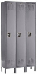 Hallowell - 3 Door, 1 Tier, Ready-Built Wardrobe & Box Lockers - Eagle Tool & Supply