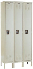 Hallowell - 3 Door, 1 Tier, Ready-Built Wardrobe & Box Lockers - Eagle Tool & Supply