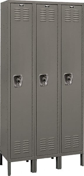 Hallowell - 3 Door, 1 Tier, Ready-Built Wardrobe & Box Lockers - Eagle Tool & Supply