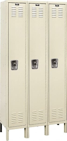 Hallowell - 3 Door, 1 Tier, Ready-Built Wardrobe & Box Lockers - Eagle Tool & Supply