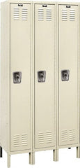 Hallowell - 3 Door, 1 Tier, Ready-Built Wardrobe & Box Lockers - Eagle Tool & Supply