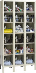 Hallowell - 18 Door, 6 Tier, Safety-View Plus Box Lockers - Eagle Tool & Supply